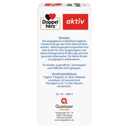 Abbildung der Produktverpackung Doppelherz aktiv Schwarzkümmelöl 1800 Seitenansicht links